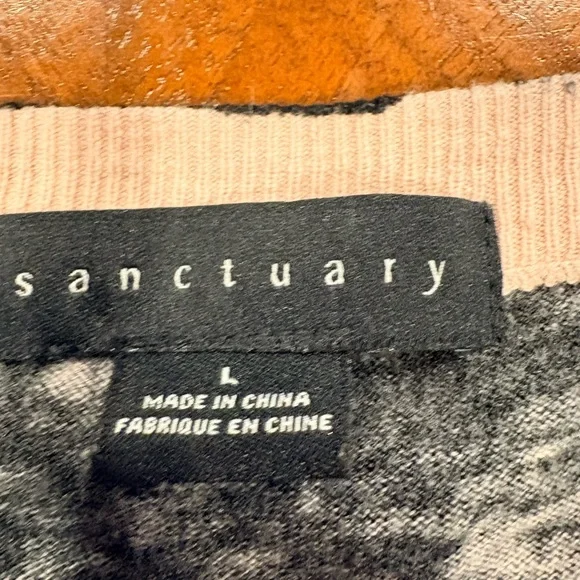 Sanctuary Black and Pink Sweater, size L - Picture 3 of 6